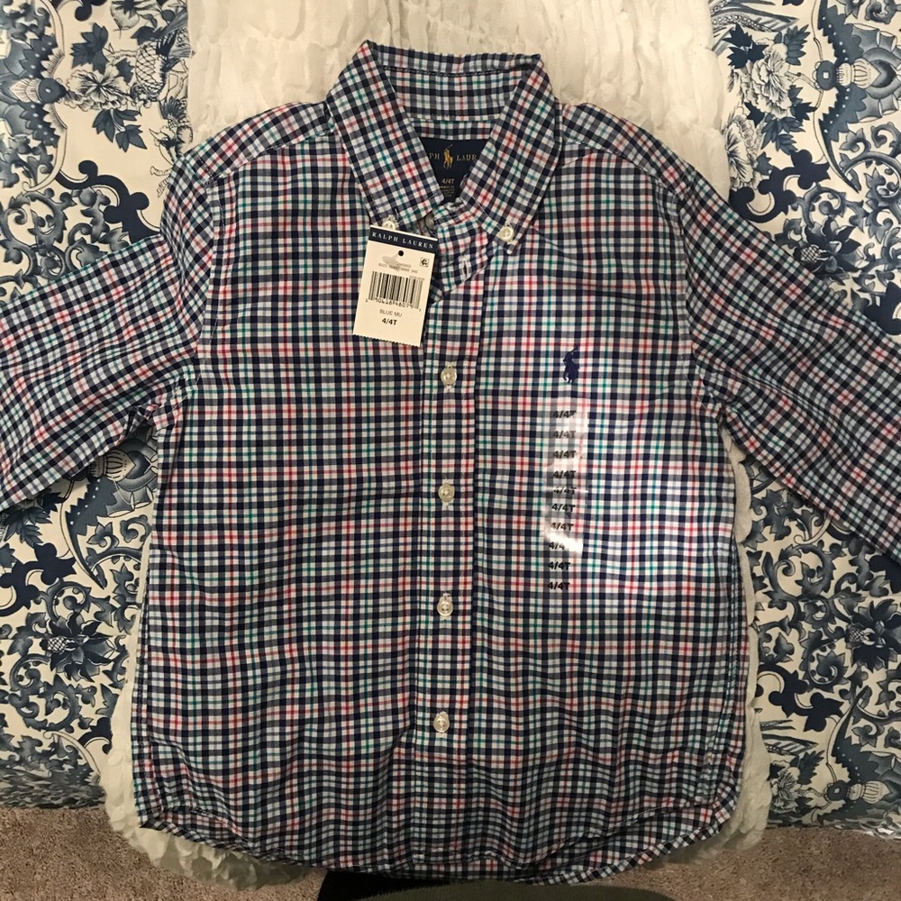 NWT Ralph Lauren Polo Button Down sz.4/4T